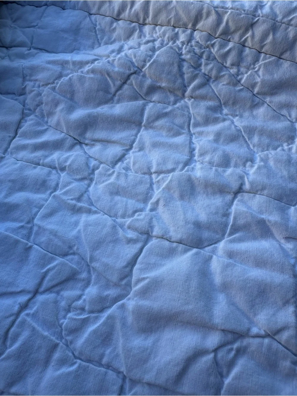Handmade Floral Quilt Bedspread in Pink, Blue and Green